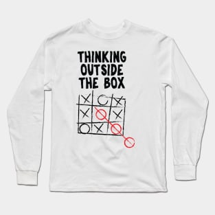 Think Outside The Box print Neurodiversity Long Sleeve T-Shirt